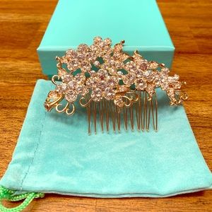 Gold and Crystal Rhinestone hair pin